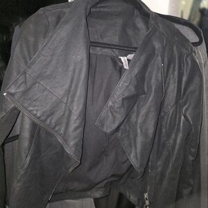 H&M Divided Black Faux leather Women's Jacket